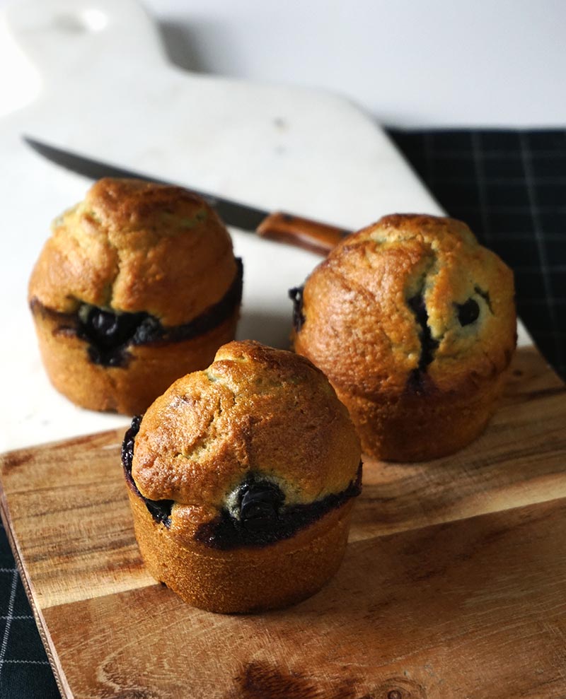 Blueberry muffins o magdalenas de arándanos