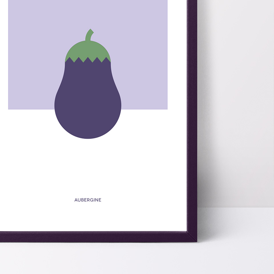 Póster Aubergine al detalle