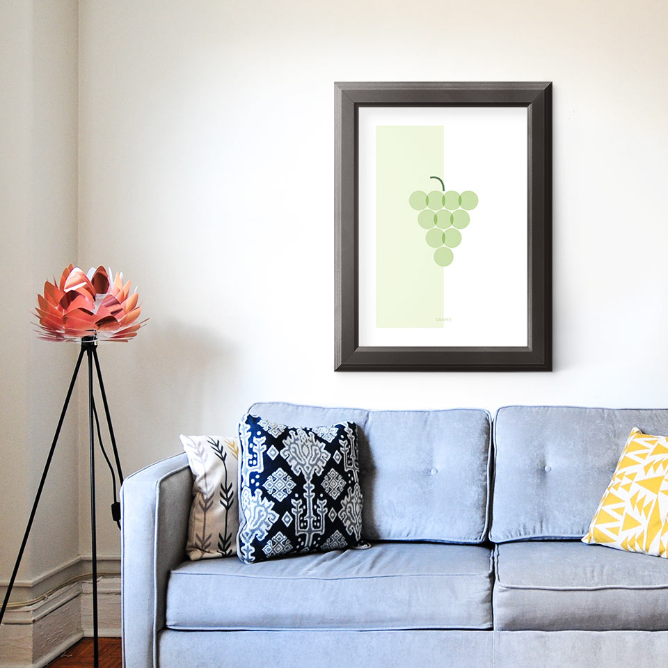 Póster Grapes en un salón