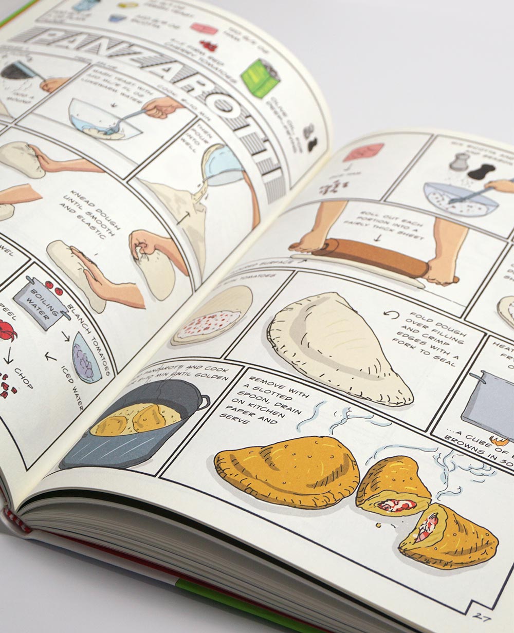 Comic con recetas italianas